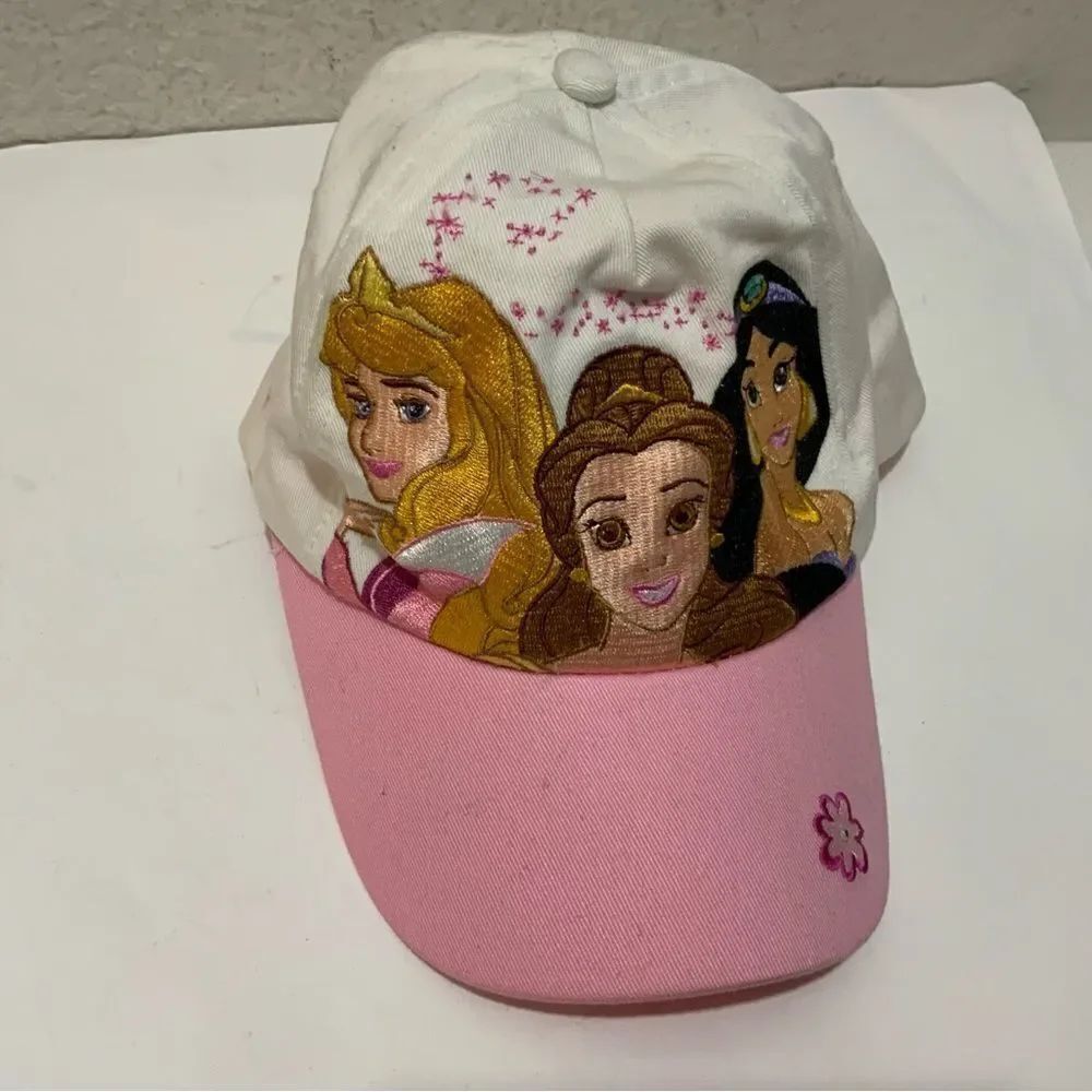 Disney store embroidered princess hat Aurora, Belle, jasmine size s/m 5-7 years